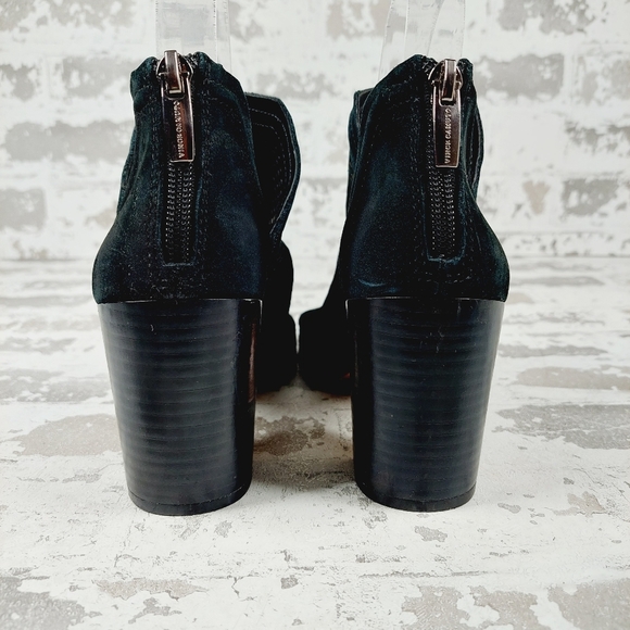 Vince Camuto Katnina Black Nubuck Leather Bootie Sandal Shootie M725 - Picture 6 of 13